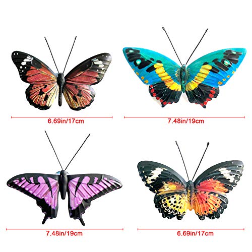 Download Eoorau Metal Butterfly Wall Art 3d Butterflies Wall Decor Sculpture Hanging For Indoor And Outdoor Decoration Pricepulse