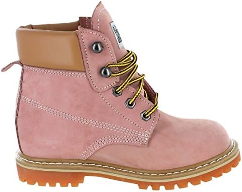 girls pink work boots