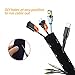 Gikbay Homga 120 Inch Cable Management Sleeve, Cord Organizer Adjustable Cable Sleeve,Cable Organizer Sleeve, Black and White Flexible Neoprene Cable Organizer(2PCS)
