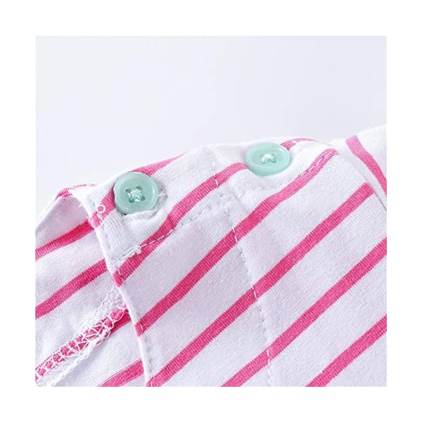 HILEELANG Baby Toddler Girl Cotton Casual Dress Easter Summer Short Sleeve Basic Tunic Playwear Shirt Dresses - Image 3