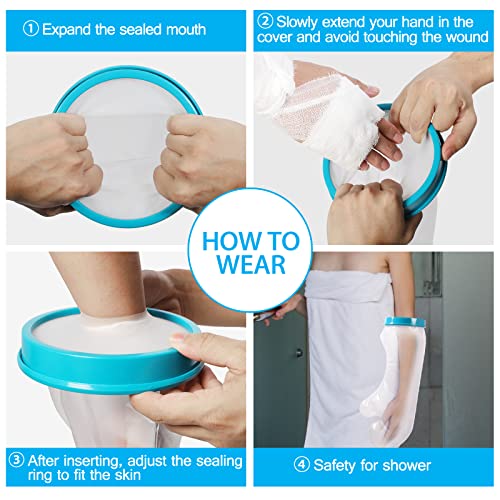UpGoing 100 Waterproof Arm Cast Cover for Shower Bath, Adult Reusable Arm Cast Sleeve Protector