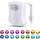 BSASHF Color Changing Toliet Night Light Motion Sensor Led Motion Activated Washroom UV Slap Activated Butt Smart Light Commode Night Lamp(16 1)