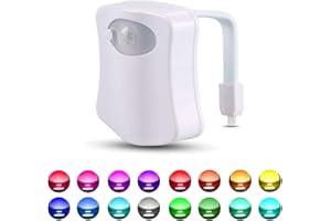 BSASHF Color Changing Toliet Night Light Motion Sensor Led Motion Activated Washroom UV Slap Activated Butt Smart Light Commode Night Lamp(16 1)