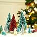 SATINIOR 60 Pieces Artificial Mini Christmas Tree Sisal Snow Trees Bottle Brush Christmas Trees Pine Trees Ornaments with Wooden Base for Christmas Party Home Decoration (6 Sizes, Multicolors)