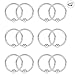 SCERRING 12PCS 18G 10mm Nose Hoop Lip Eyebrow Tongue Helix Tragus Cartilage Septum Piercing Ring - Silver