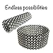 222 Magnetic Balls Sculpture Toy - 216 + 6 Spare Pieces 5mm Large Size - Includes Carrying Bag and Plastic Card Separator - DIY Fidget Magnets Science Kit - 5mm Set of 222