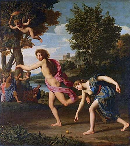 Nicolas Colombel Atalanta and Hippomenes 1680-1682 Gartenpalais Liechtenstein 30" x 27" Fine Art Giclee Canvas Print (Unframed) Reproduction