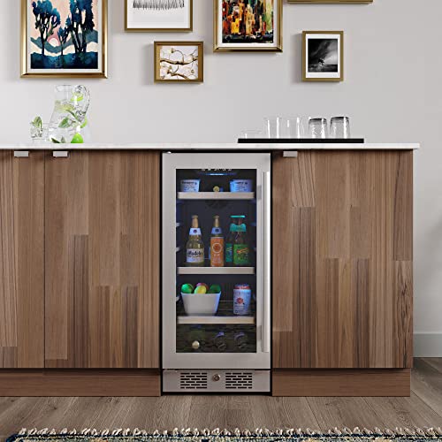 Avallon ABR151BLSS 15 Inch Wide 86 Can Capacity Beverage Center with