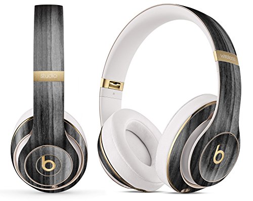 Wood Pattern Design Skinz Premium Full-Body Cover Wrap Decal Skin-Kit for The Beats by Dre Solo 2 (Wired) - Dark Ebony Woodgrain - Thumbnail 2