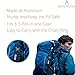 BEADNOVA Pill Holder Keychain Medicine Container Small Portable Pill Case Aluminium Fob Carrier with Medicine (3pcs, 3 Colors Per Pack)