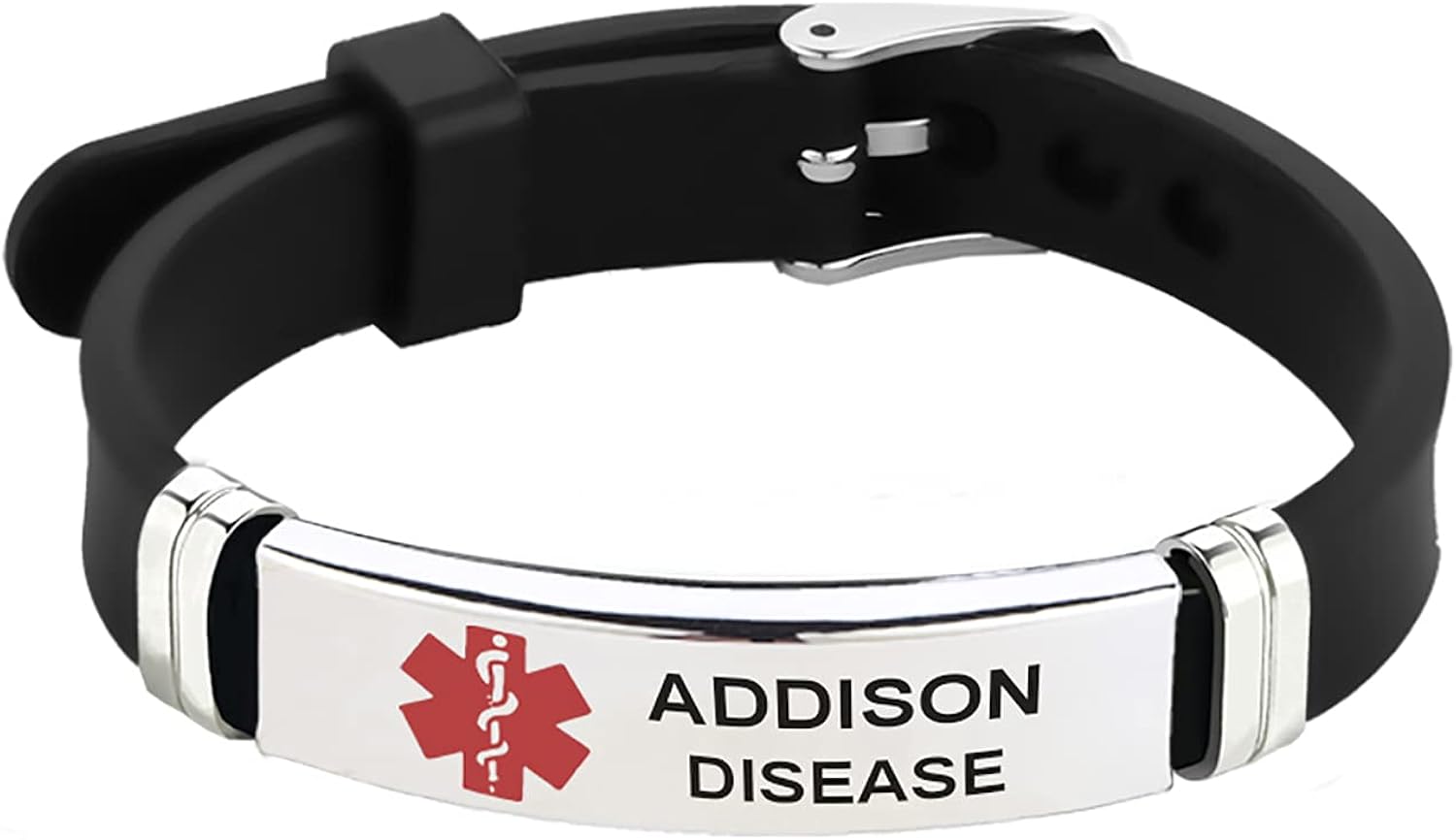 TGLS Red Medical Alert ID Emergency First Aid Bracelet Laser Engraved