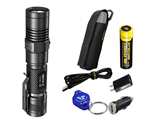 Nitecore mh10 1000 lumens rechargeable led flashlight w/ battery,…