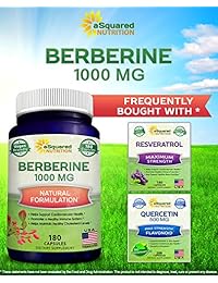 Pure Berberine - Complemento de 900 mg - 180 cápsulas, cloruro de bereína natural HCL Plus, fuerza máxima de casi 1000 mg (2 x 450 mg), Potente extracto para niveles de azúcar sanguíneo y glucosa sanguínea.