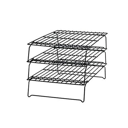 Click Here to See More Images Non-Stick 3-Tier Collapsible Cooling Rack Set