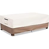 SoloToo Outdoor Coffee Table Cover Waterproof, Heavy Duty Patio Rectangular Side Table Covers, 48W x 28D x 16H Inches Outdoor Tables Cover (Beige)