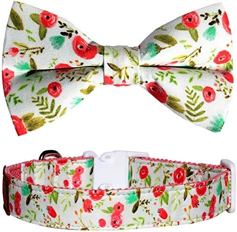 Csspet Dog Collar Bow Tie, Detachable Bowtie, Adjustable Collar