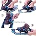 FLASHTEK 21 Inches Snowshoes for Men and Women, Light Weight Aluminum Terrain Snowshoes + Pair Anti-Shock Adjustable Snowshoeing Poles + Free Carrying Tote Bag (Blue)
