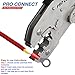 Electroplated Steel Wire Crimper Tool 4 Heat Shrink Wire Connector & Terminals 3 sizes; 22-18 16-14 12-10 AWG, Adjustable Ratcheting 4 perfect crimp. Professional Electrician Tools, Crimping pliers,