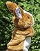 Happy Cherry Children Babys Puzzle Hand Puppet Plush Toys Rabbit Model Hand Dolls - Brown
