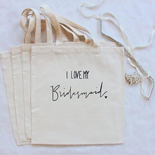 Bridesmaid Gift Tote Bridal Party Bag Wedding Party Be My Bridesmaid I Love My Bridemsaid