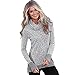 Canserin Women Sweatshirt, New Women Fashion Loose Long Sleeve Sweatshirt Casual Autumn Winter Pullover Long Sleeve T-Shirt Tops Size US 4-14 (L, Gray)