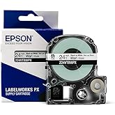 LABELWORKS 224VTBWPX Tape Cartridge - Black on White Flexible and Durable Vinyl Industrial Label Maker Tape - 1" (24MM) Wide, 22.9 ft