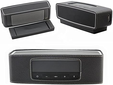Philna12 Bluetooth Speaker Cover Holder PU Leather Case for Bose Soundlink Mini 2 II (Black)