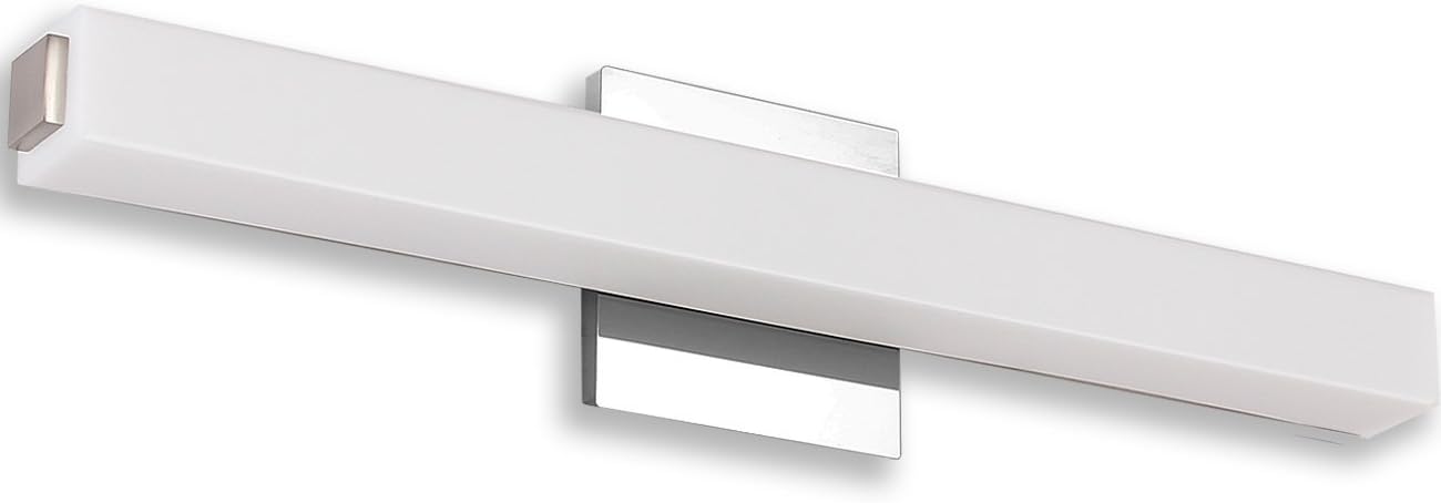 JUSHENG Vanity Light 24.4 inches LED Vanity Light 16 W White Acrylic Rectangle Tube Neutral White 4000K