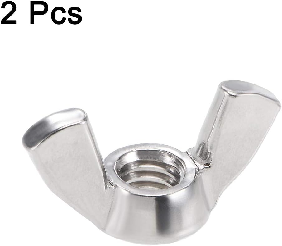 sourcing map #5/16"-18 Wing Nuts 304 Stainless Steel Shutters Butterfly Nut Hand Twist Tighten Fasteners Parts 2pcs - Image 3