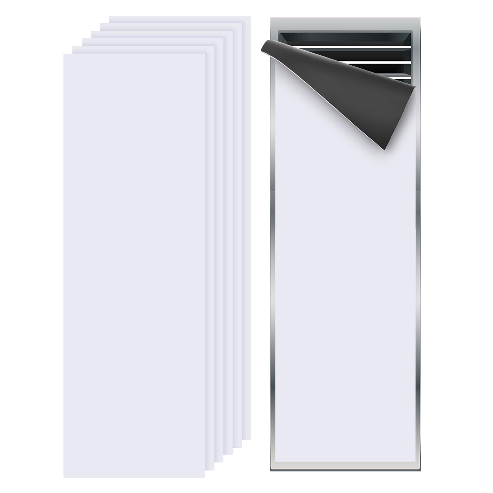 PATIKIL 12"x4" Magnetic Vent Cover, 6 Pack Floor Wall Air Registers Cover High Strength Magnetic Vent Blocker for Home RV HVAC Fireplace Furnace, White