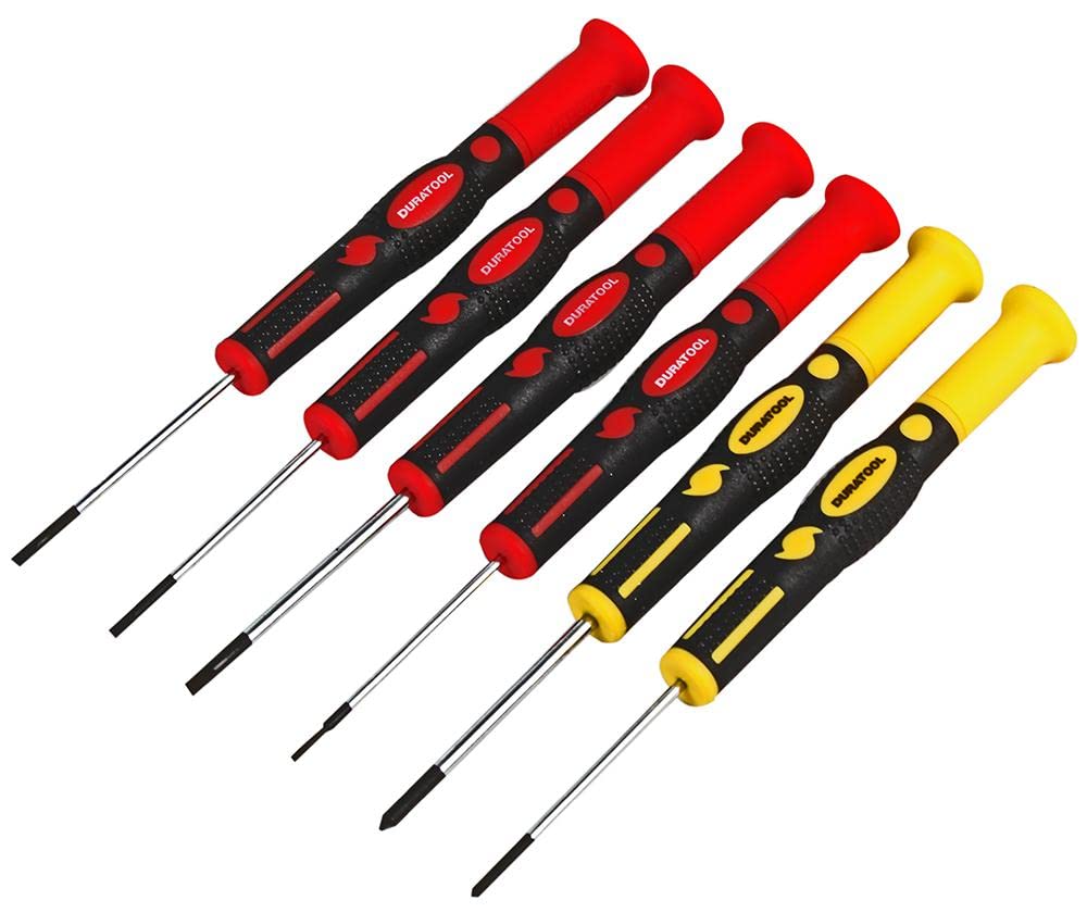DURATOOL D03446 Precision Screwdriver Set, 6 Piece