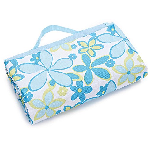 Outdoors Beach Blanket Mat Waterproof and Sandproof Camping Environmentally friendly and easy to clean (Blue pattern) (78.7x57inches)