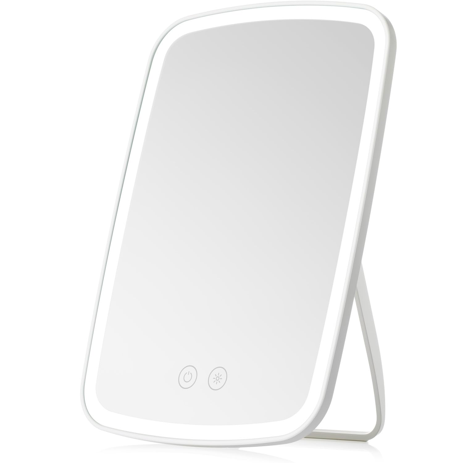 Photo 1 of NEZZOE Lighted Makeup Mirror, Portable Mirror with Lights, 1500mAh Rechargeable Vanity Mirror with 3 Colors and Brightness Adjustable