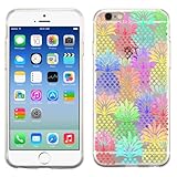 iPhone 6 Plus/6S Plus (5.5) Loaded Pineapples Case-Glossy Transparent Clear Candy Skin Cover-Protective Case Soft Flexible TPU Transparent Skin Scratch-proof Case (Pineapples)
