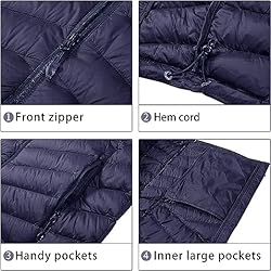 CAMEL CROWN Men Packable Down Jacket Hooded