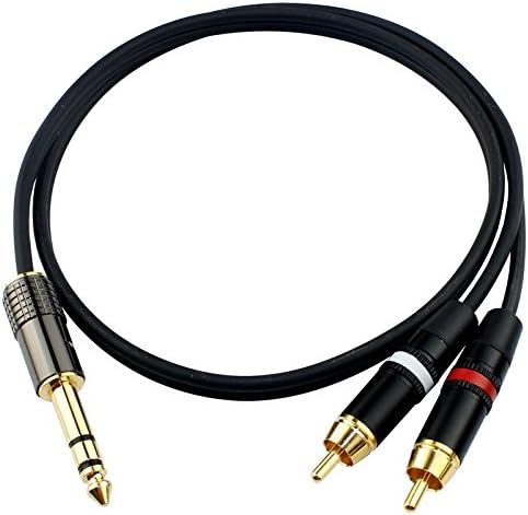 Golden Triangle JSJ 6.35 turn RCA line big three core turn double lotus 6.35 one two 6.5 line ( Size : 0.5M )