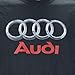 Audi Chrome Photographic Logo on a Black T Shirt Medium