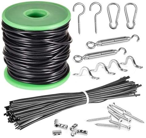 Kit de suspensión de cadena de luz para exteriores, luz de tierra, guía