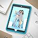 Hocase Compatible with iPad 5th/6th Generation Case, High-Impact Shock Absorbent Dual Layer Silicone+Hard PC Bumper Protective Case - Sky Blue/Black