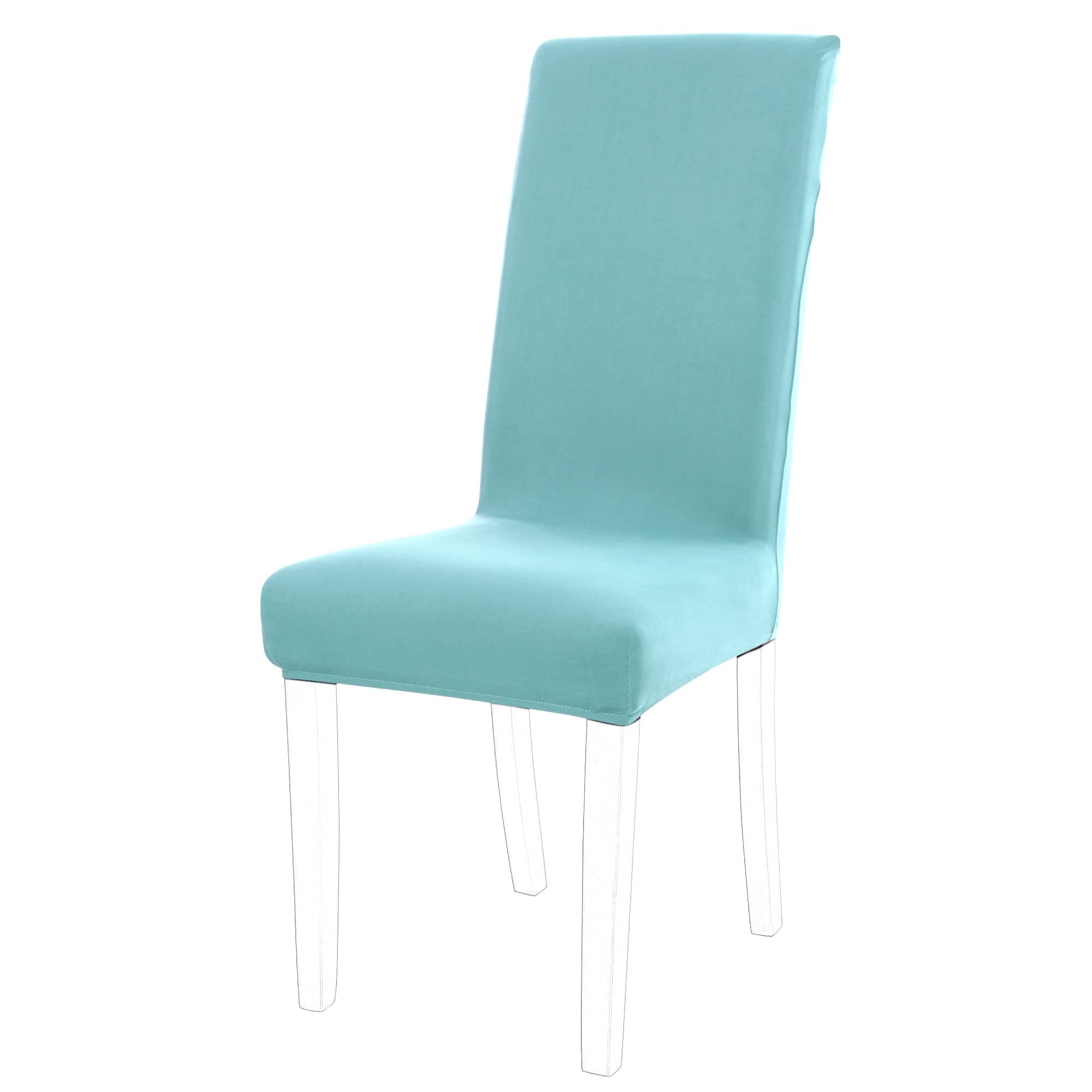 sourcing map High Back Dining Chair Covers, Stretch Removable Washable Bar Stool Slipcovers/Protectors, Spandex Chair Covers for Dining Room Kitchen Party Wedding Decoration Teal