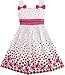 Sunny Fashion Girls Dress Bug Print Colorful Dot Size 4-5