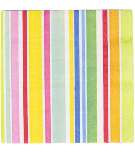 Servilletas De Papel Con Diseño De Sombrillas De Playa - Pack De 20 Unidades - Reciclables Y Compostables