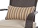 Patio-Sense Coconino All-Weather-Wicker Adirondack Chair with Beige Cushion and Lumbar Pillow
