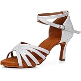 MSMAX Women's Practice Ballroom Dancing Shoes Indoor Performance Latin Dance Shoes for Woman