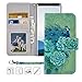 Galaxy Note 8 Wallet Case,Galaxy Note 8 Case, MagicSky Premium PU Leather Flip Folio Case Cover with Wrist Strap, Card Holder, Cash Pocket, Kickstand for Samsung Galaxy Note 8(Green Peacock)