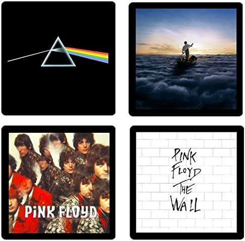 Pink Floyd Collectible Coaster Gift Set - (4) Different Album Covers Reproduced Onto Soft Coasters