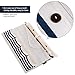 Homecube Linen/Cotton Fabric 13 Pockets Wall Door Closet Hanging Storage Bag Organizer,White Polka Dots/Navy Stripe (Dark Blue Stripe)