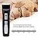 Dog Clippers 2-Speed Professional Rechargeable Cordless Pet Grooming Clippers Kit with Low Noise and Safety Blade Design for Thick Coats