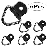 MNJ Motor 6PCS Tie Down Anchors - 2 inch Diameter V-Ring Cargo Tie-Downs Bolt-on Trailer Anchor Replacement for D-Ring Flush Mount Pan Fitting Tiedown for Trailers Truck ATV UTV