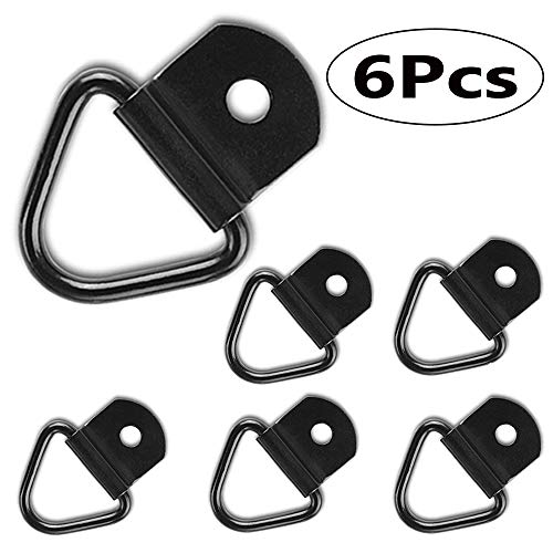 MNJ Motor 6PCS Tie Down Anchors - 2 inch Diameter V-Ring Cargo Tie-Downs Bolt-on Trailer Anchor Replacement for D-Ring Flush Mount Pan Fitting Tiedown for Trailers Truck ATV UTV